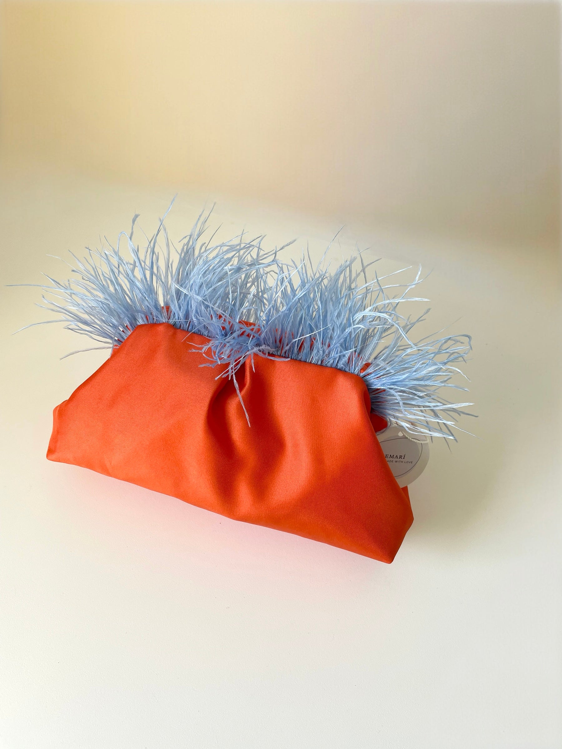 POCHETTE KISSLOCK | ARANCIONE AZZURRO